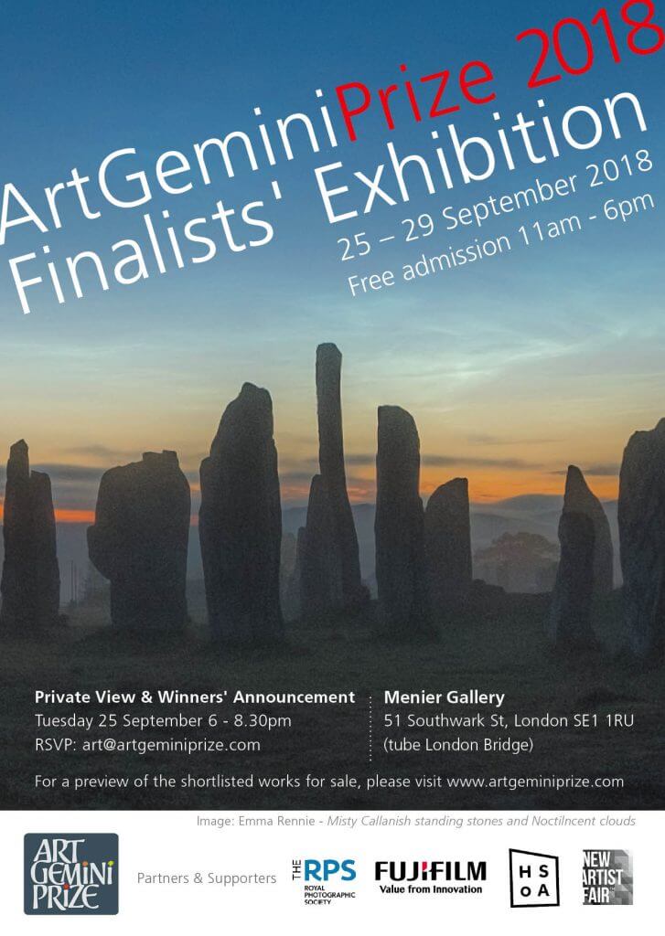 Art Gemini Prize 2018 Finalists' Exhibition、ロンドン
