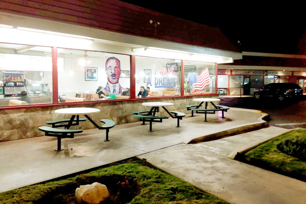 Restaurant, night, USA, Martin Luther King