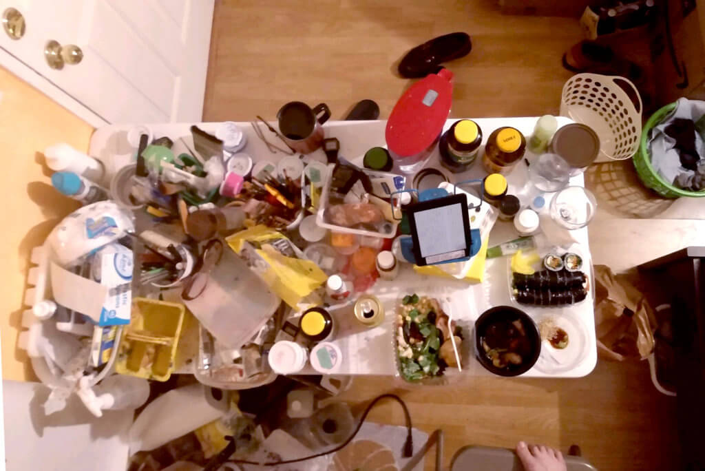 View of Messy Table For Dinner at the Messy Room