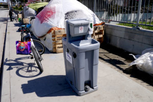 Homeless town at Lomita in the US