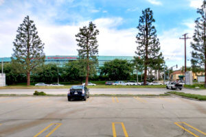 View of parking at company complex in Torrance