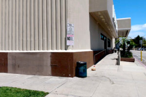 View of parking space for the supermarket Food 4 Less