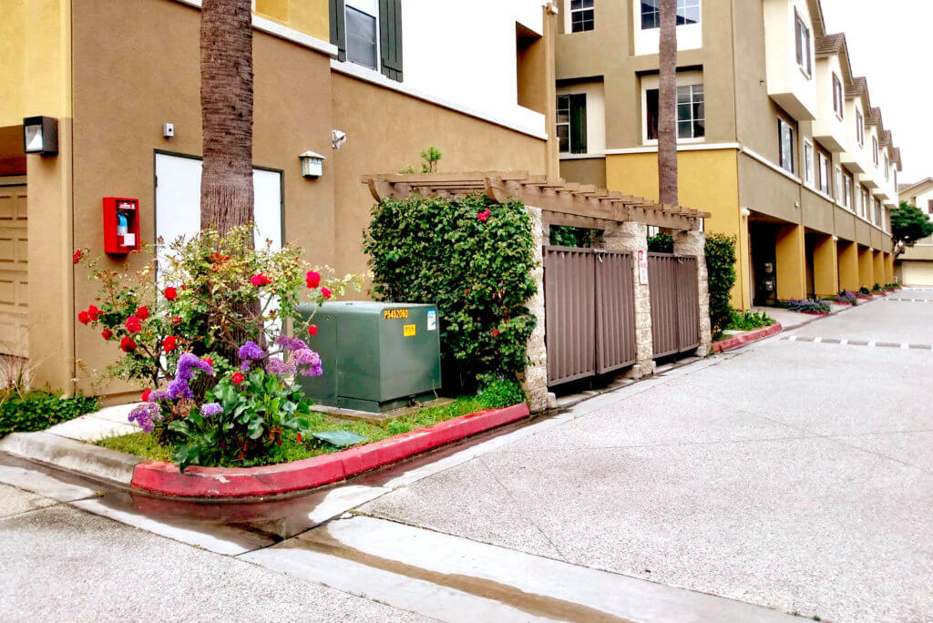 Houses of gated community at vermont ave in Torrance