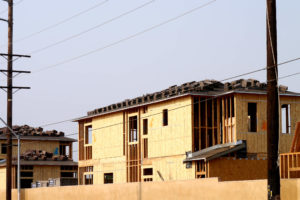 Houses are under construction in Torrance LA