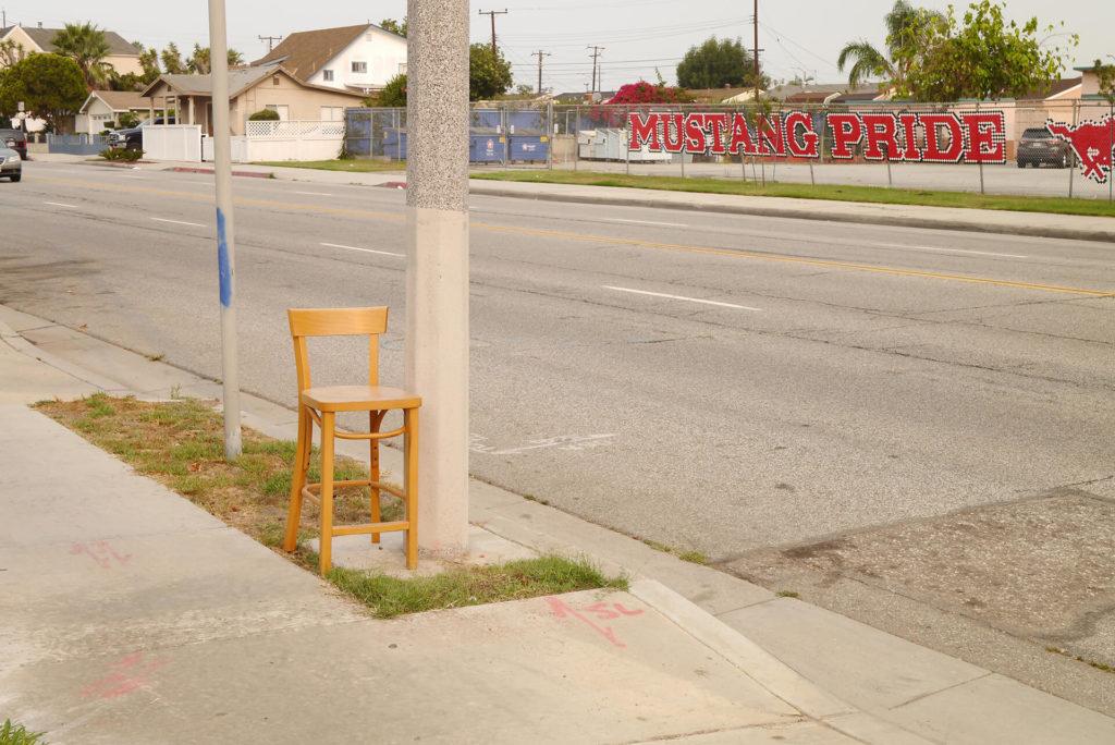 A chair on the roadside in California