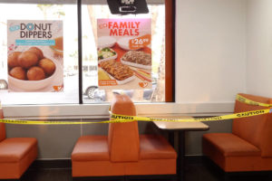 Yoshinoya inside the store in the US under coronavirus pandemic