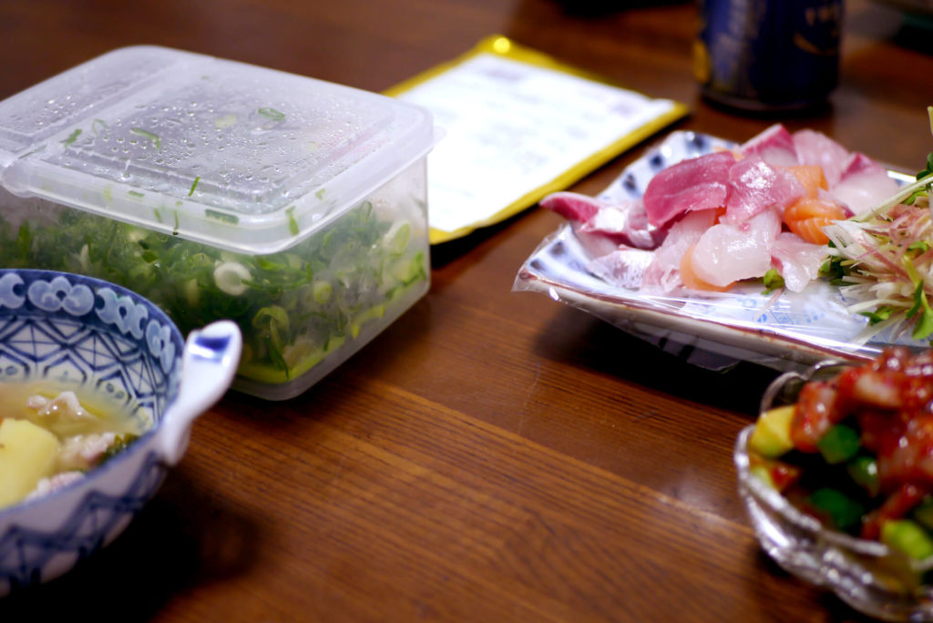 Mixed sashimi on the table