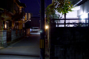 Night road at Hiroshima Itsukaichi