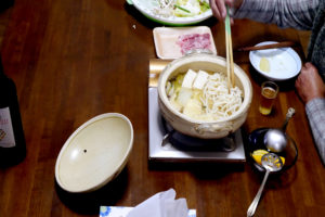 Hot pot on the table