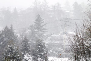 View of snow storm at Gunma Kusatsu in 2020 December