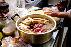 Cooking Japanese hot pot called Oden