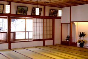 large tatami mat floor in Kusatsu hot spring