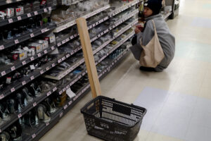 A woman at DIY shop in Hiroshima Japan