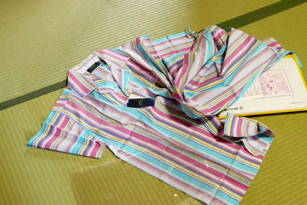 Polo Ralph Lauren pajamas on the tatami mat