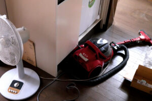 Vacuum cleaner and fan on electric the floor in Hiroshima Japan