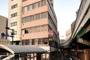 Hiroshima downtown city view in the evening