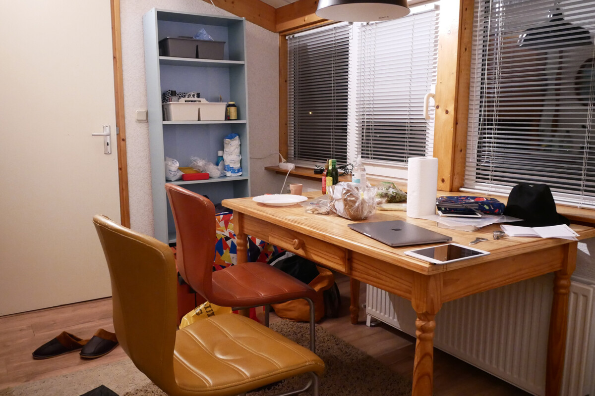 Europe room There are two chair, a wooden desk at an Europe room in the Netherlands
