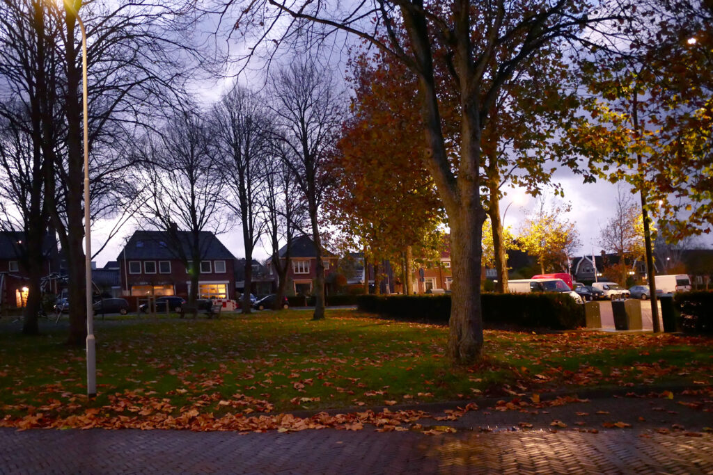 Castricum city view in the evening in the Netherlands
