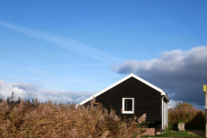 Blue Sky with dark cloud in Europe Netherlands