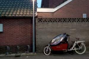 Dutch bicycle on the street in the Netherlands