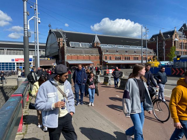 View of Amsterdam in the Netherlands