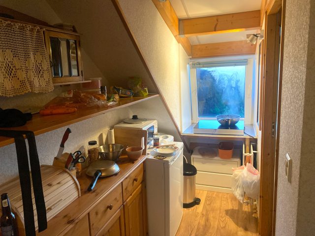 View of mini kitchen in the Dutch house 3rd floor