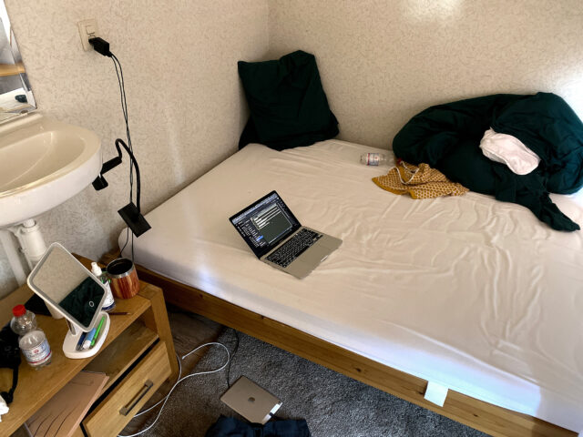 My lonely single bed in the Netherlands