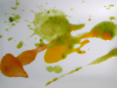 Photographing elements for Paste Abstraction, Baby food, liquid foods series