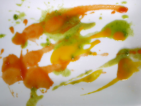Photographing elements for Paste Abstraction, Baby food, liquid foods series
