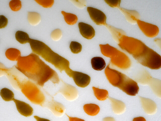 Photographing elements for Paste Abstraction, Baby food, liquid foods series