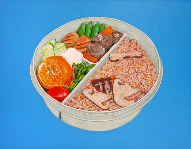 BENTO-May 26, 2018, 薄緑のプラスチック弁当