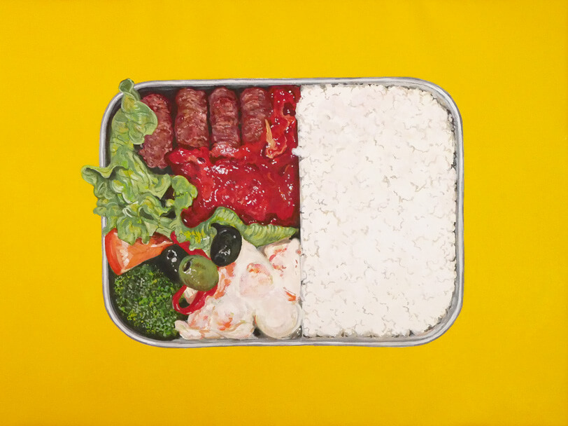 BENTO(トマトハンバーグ弁当)-BENTO-February 7, 2022の絵画作品