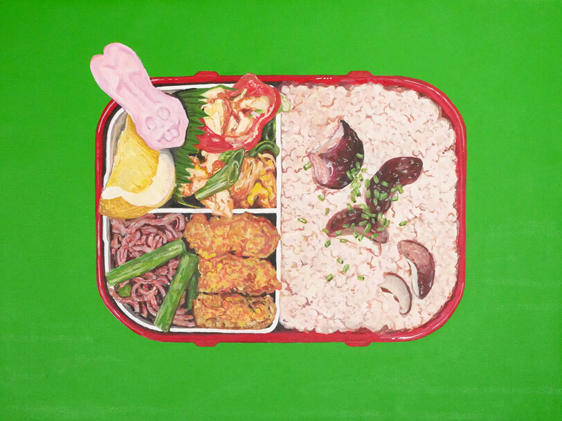 BENTO(春のイースターきのこ弁当)-BENTO-April 14, 2022の絵画作品