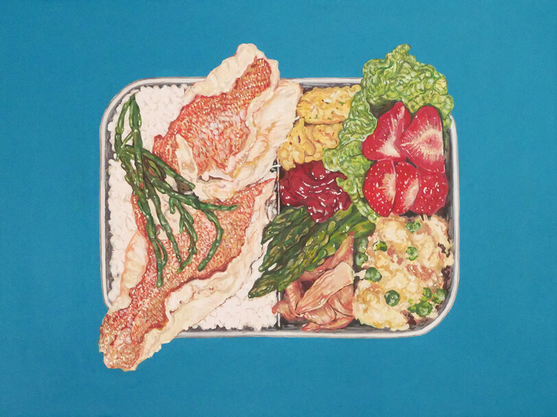 BENTO(特大赤魚のっけ弁当)-BENTO-November 28, 2022の絵画作品