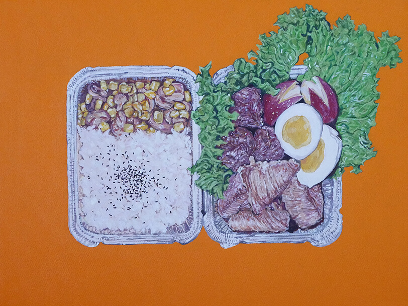 BENTO(NY風ビーフ&マグロステーキ弁当)-BENTO-August 23, 2023の絵画作品