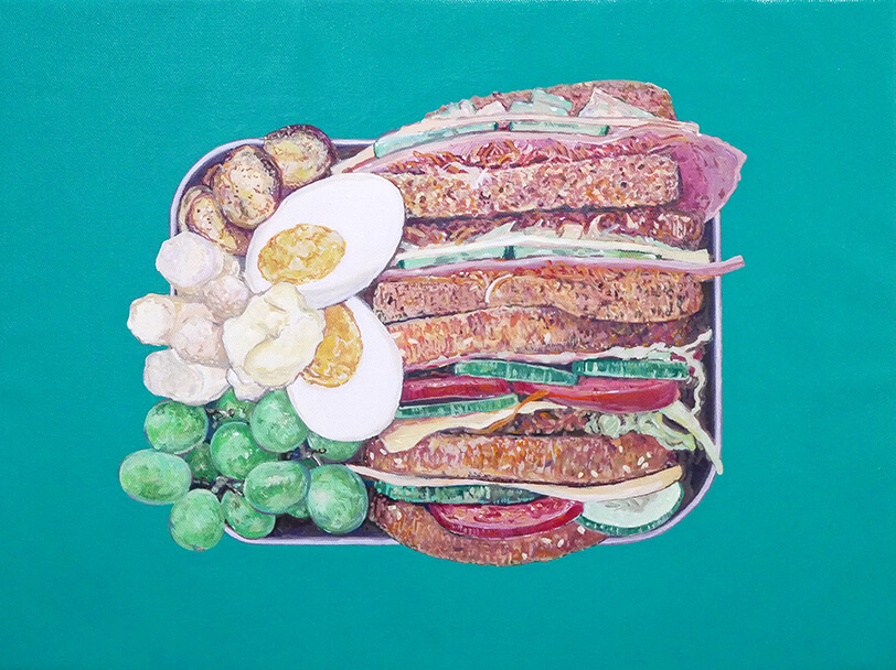 BENTO(Dutch King's Day-style Sandwich Bento)-April 26, 2025, art painting