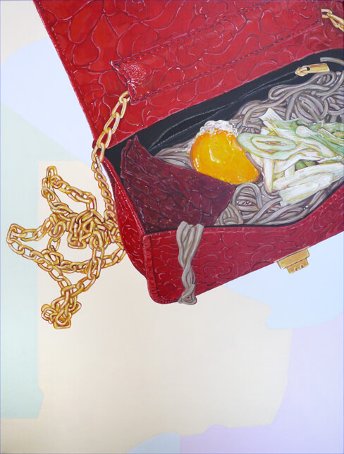 レザー料理(革バッグの年越しそば)