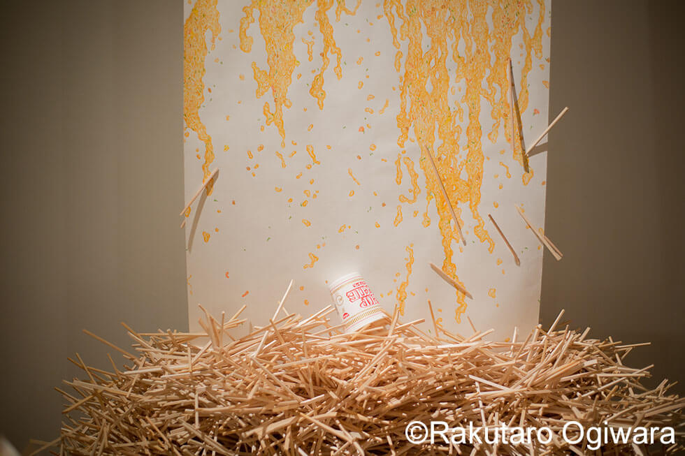 新宅睦仁個展「カップヌードルの滝」@HAGISOの展示風景