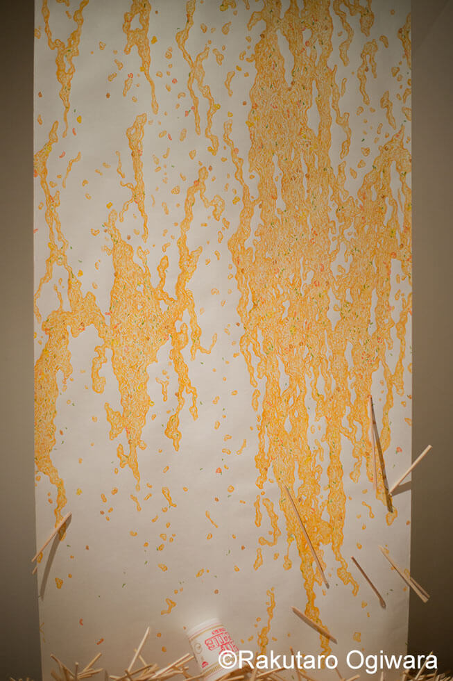 新宅睦仁個展「カップヌードルの滝」@HAGISOの展示風景