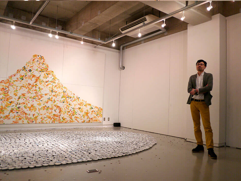 新宅睦仁個展「コンビニ弁当の山」@CCC(静岡市クリエーター支援センター)の展示風景