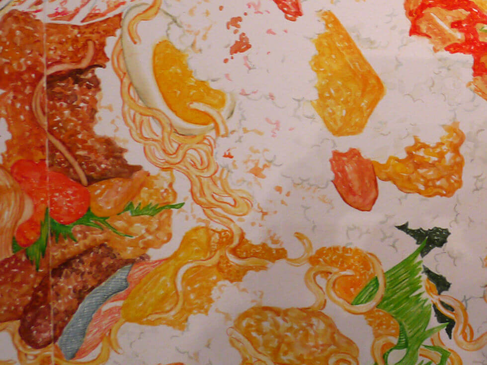 新宅睦仁個展「コンビニ弁当の山」@CCC(静岡市クリエーター支援センター)の展示風景