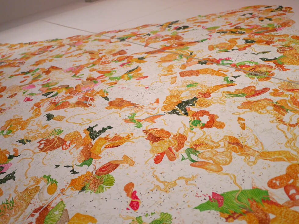 新宅睦仁個展「コンビニ弁当の山」@CCC(静岡市クリエーター支援センター)の展示風景