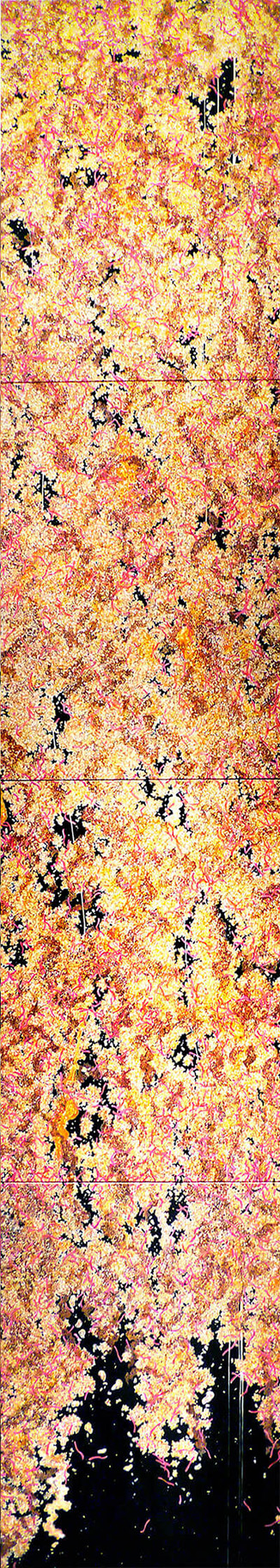 牛丼の滝 #118-01 2017年 キャンバス、アクリル 290×50cm