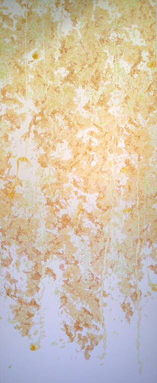 牛丼の滝 #115-02 2014年 パネルにモンバル紙、水彩 233.4×91.0cm