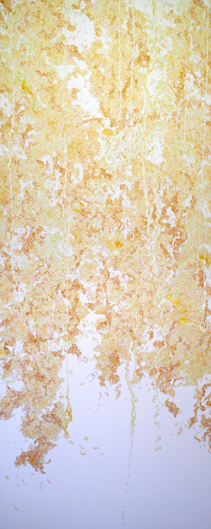 牛丼の滝 #115-04 2014年 パネルにモンバル紙、水彩 233.4×91.0cm