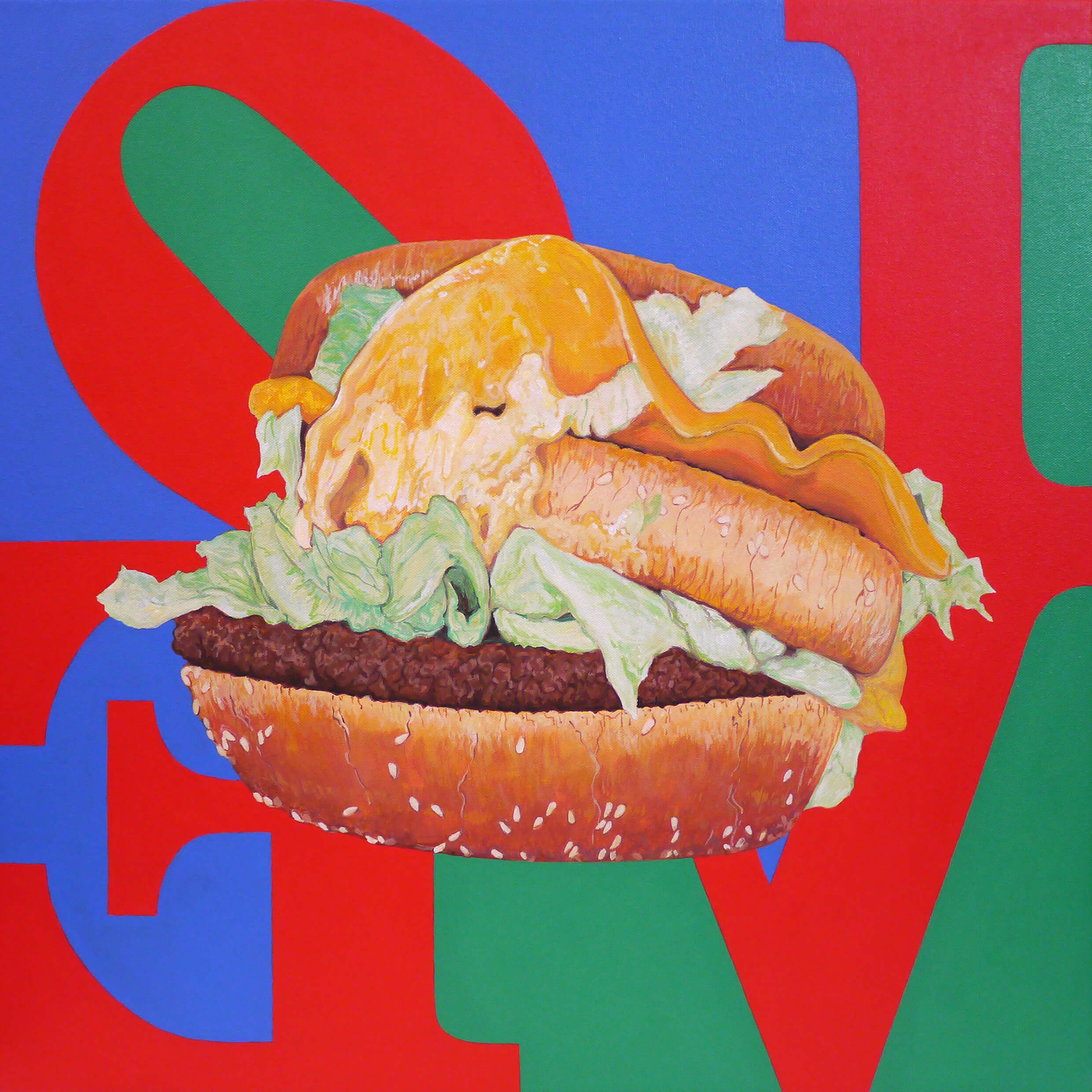 I Love America (ドルナドクマ: クッマグッビ)#22019年 キャンバス、アクリル 60×60cm