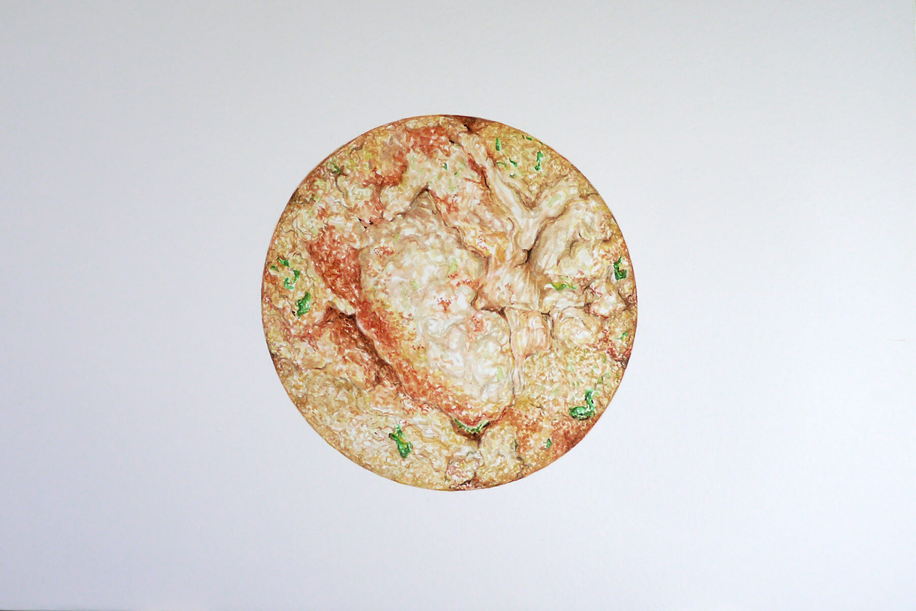 Japanize! (Gyoza/China) 2015, watercolor on montvale paper, 10 1/4 × 15 3/8 inches (26 × 39 cm)