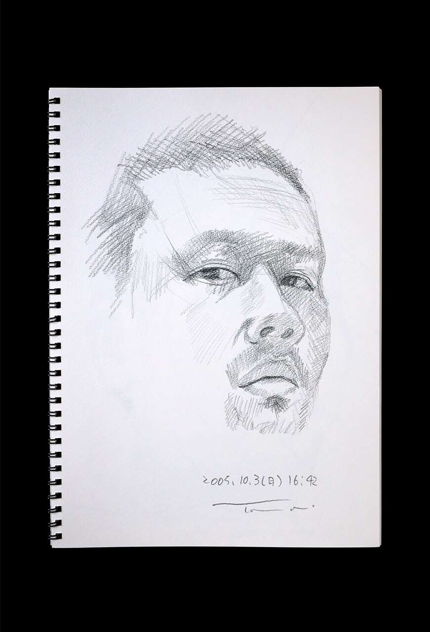 Contemporary artist SHINTAKU Tomoni's 2005/10/3 Self-portrait or pencil drawing