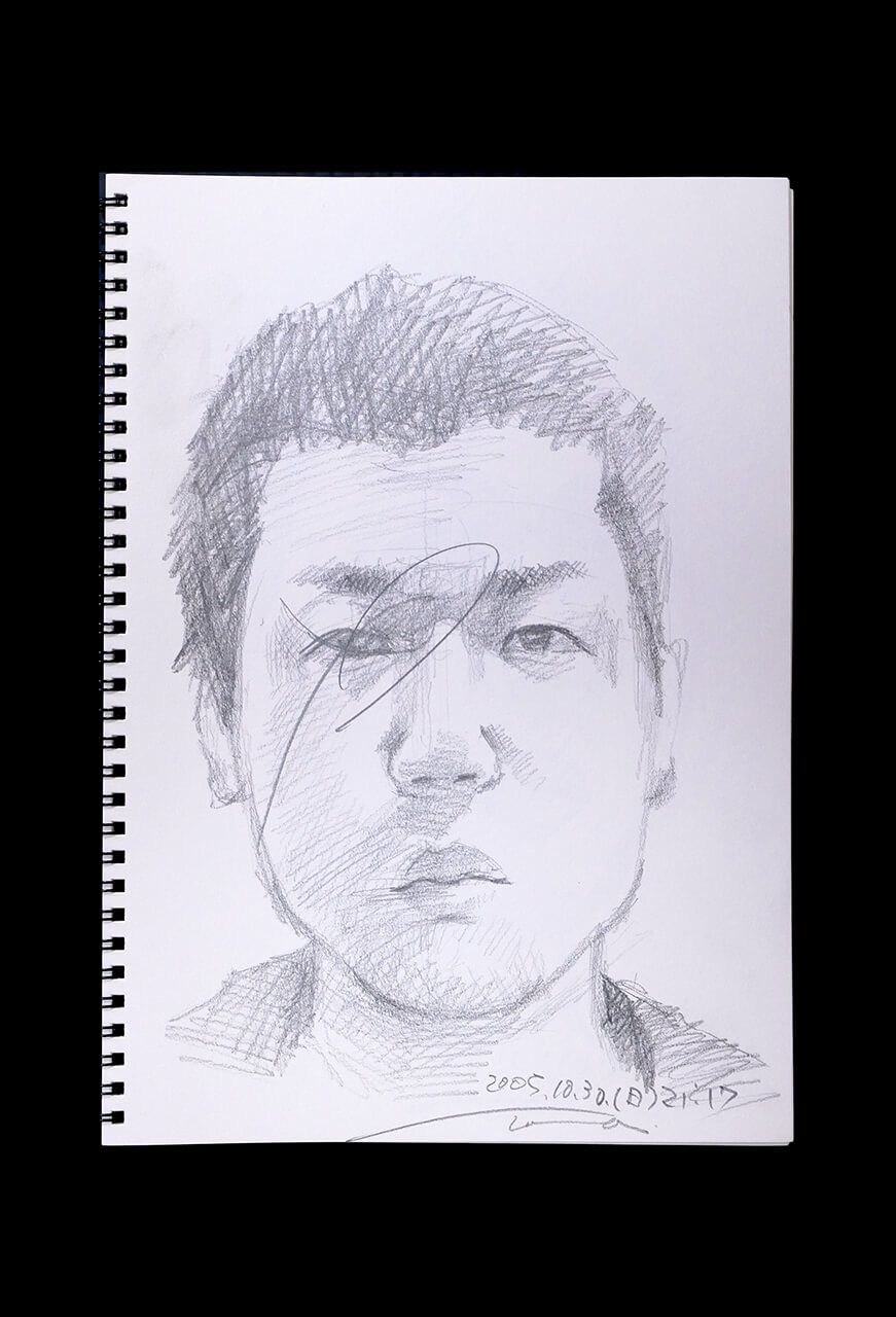 Contemporary artist SHINTAKU Tomoni's 2005/10/30 Self-portrait or pencil drawing