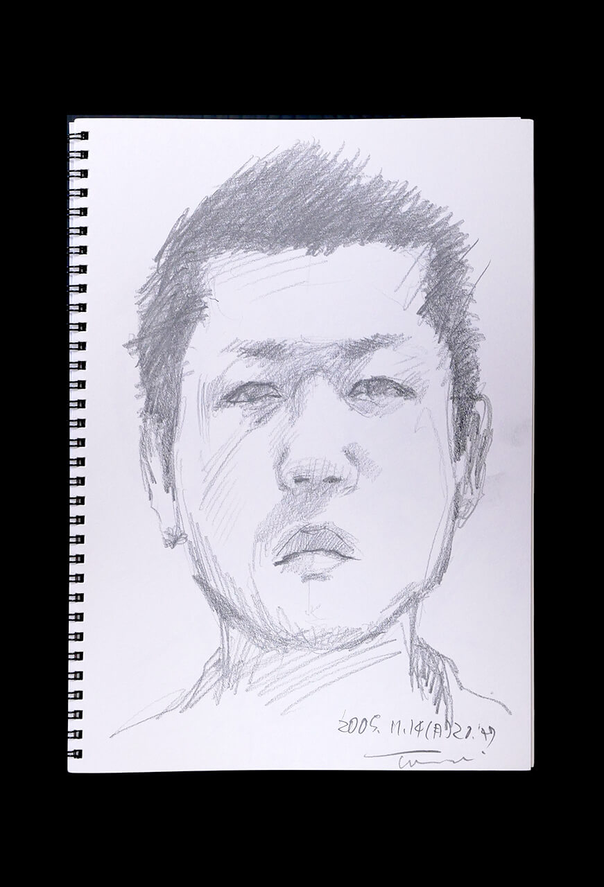 Contemporary artist SHINTAKU Tomoni's 2005/11/14 Self-portrait or pencil drawing